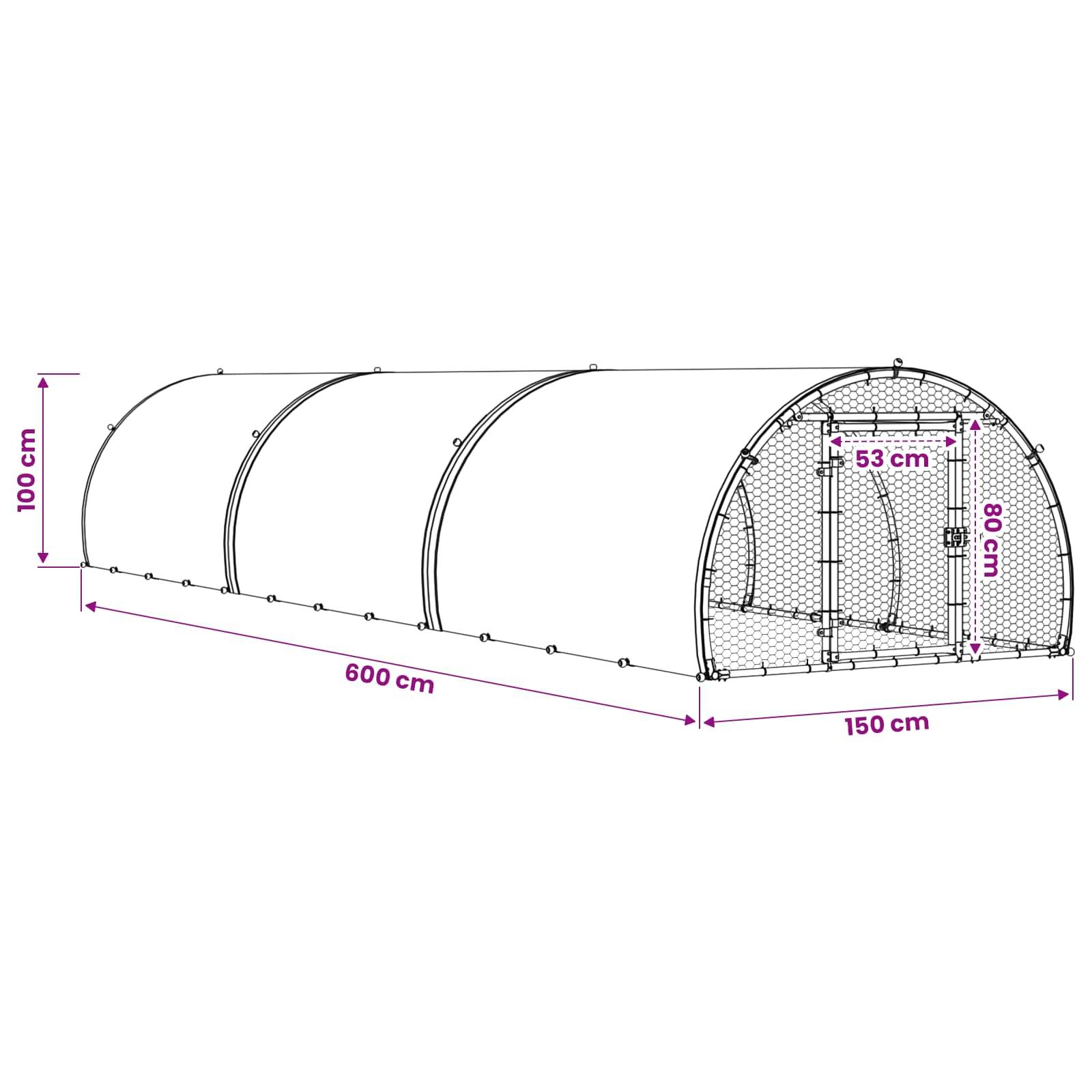 Chicken Coop Silver 600 x 150 x 100 cm Galvanised Steel