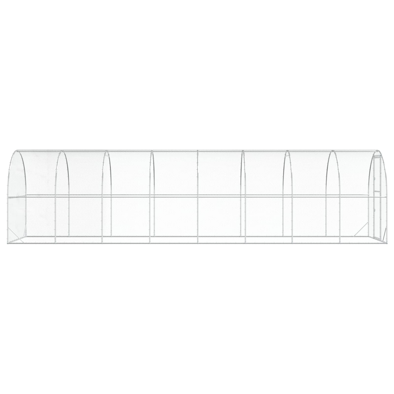 Chicken Coop Silver 800 x 200 x 200 cm Galvanised Steel