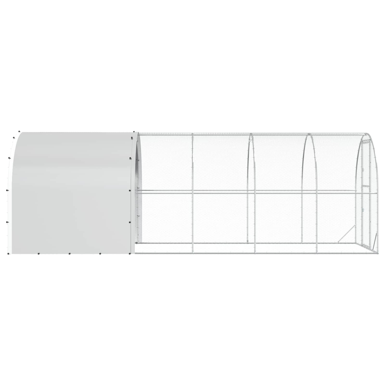 Chicken Coop Silver 600 x 200 x 200 cm Galvanised Steel