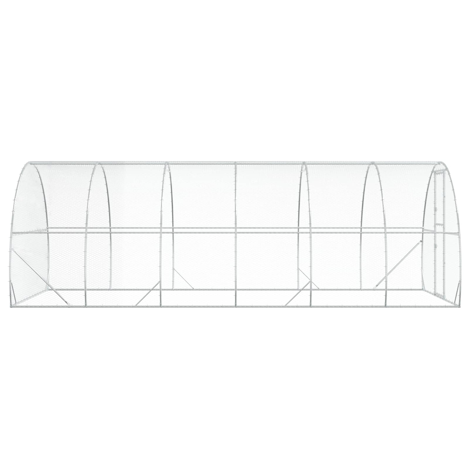 Chicken Coop Silver 600 x 300 x 200 cm Galvanised Steel