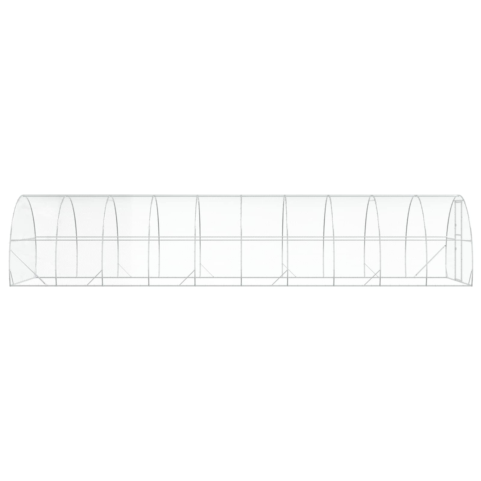 Chicken Coop Silver 1000 x 300 x 200 cm Galvanised Steel