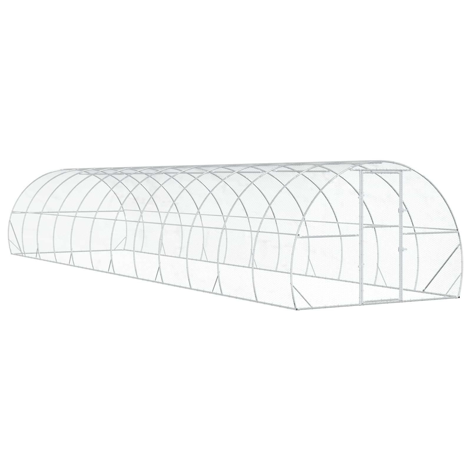 Chicken Coop Silver 1200 x 300 x 200 cm Galvanised Steel