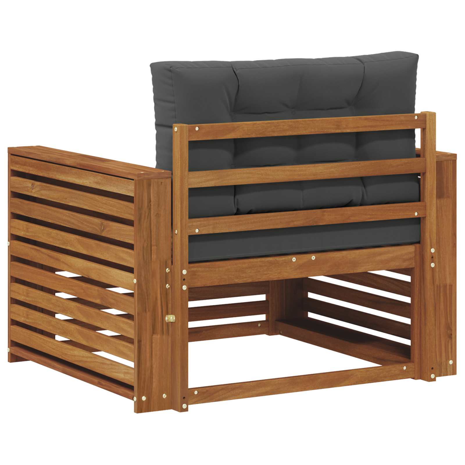 Outdoor Sofa Solid Acacia Wood and Polyester
