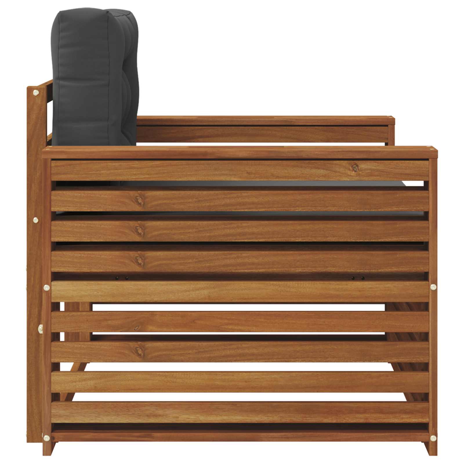 Outdoor Sofa Solid Acacia Wood and Polyester