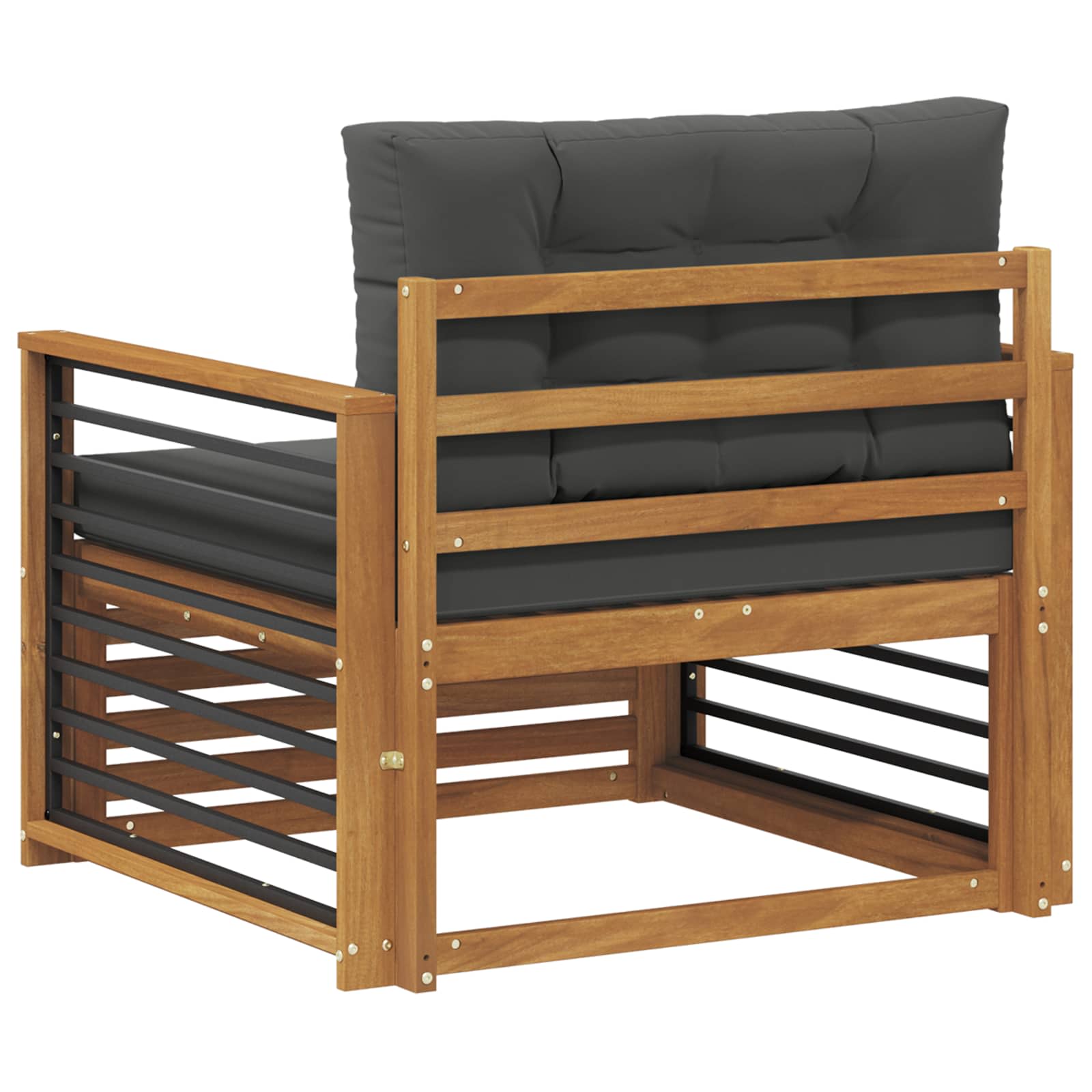 Outdoor Sofa Solid Acacia Wood and Polyester