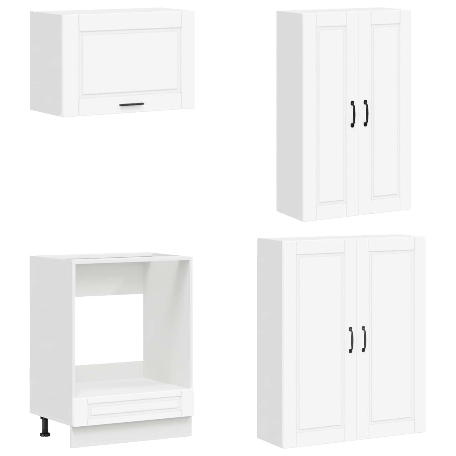 Kitchen Unit PORTO 8 pcs White Engineered Wood