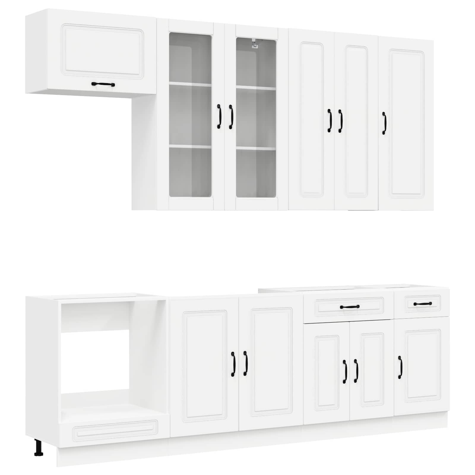 Kitchen Unit KALMAR 8 pcs White Engineered Wood