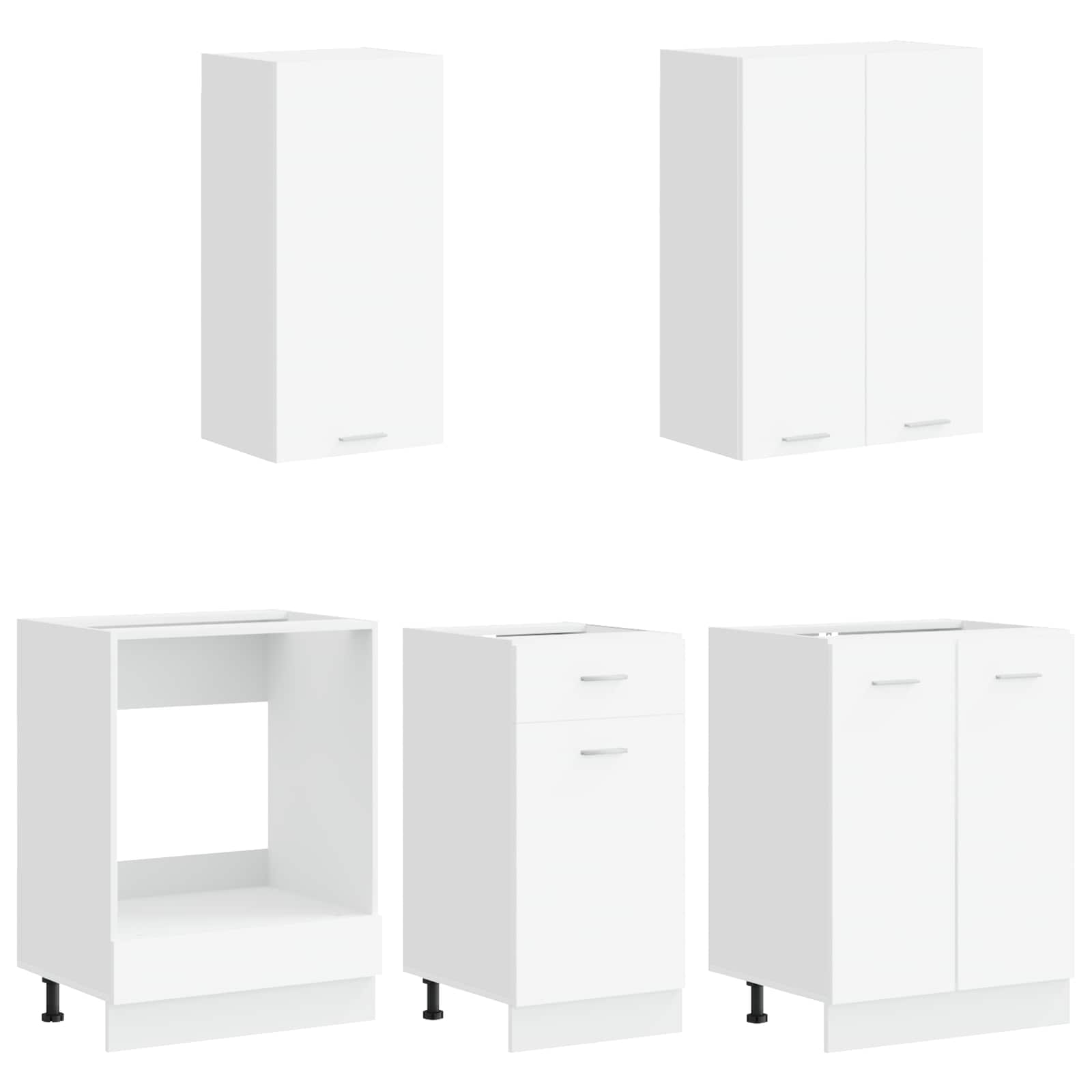 Kitchen Unit LYON 5 pcs White Engineered Wood