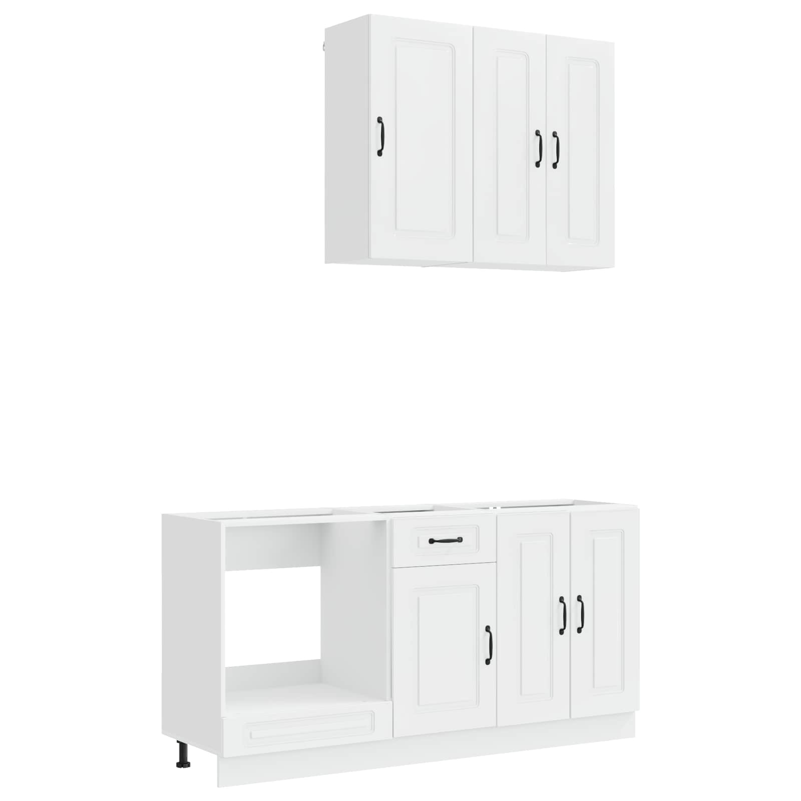 Kitchen Unit KALMAR 5 pcs High Gloss White Engineered Wood