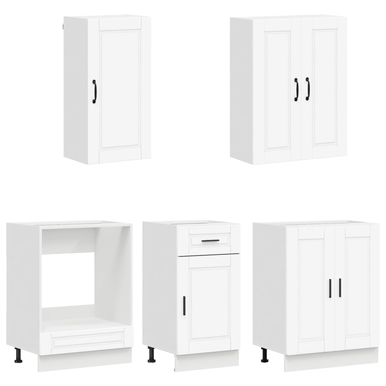 Kitchen Unit PORTO 5 pcs White Engineered Wood