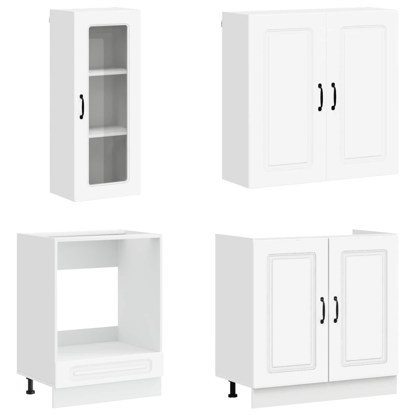 Kitchen Unit KALMAR 8 pcs White Engineered Wood