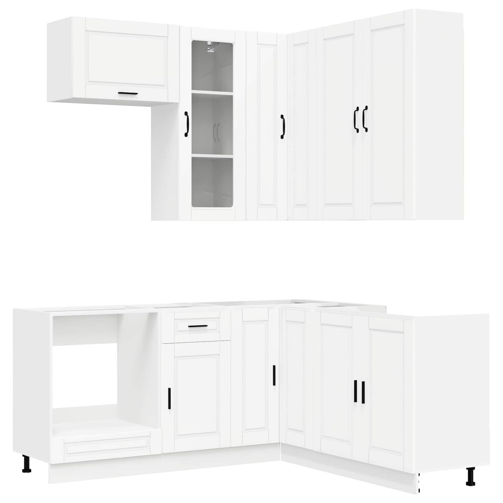 Kitchen Unit PORTO 8 pcs White Engineered Wood