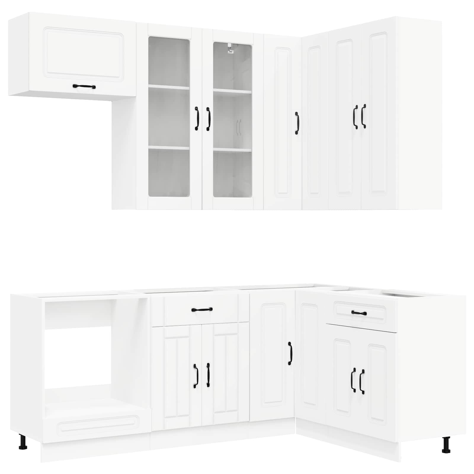 Kitchen Unit KALMAR 8 pcs White Engineered Wood