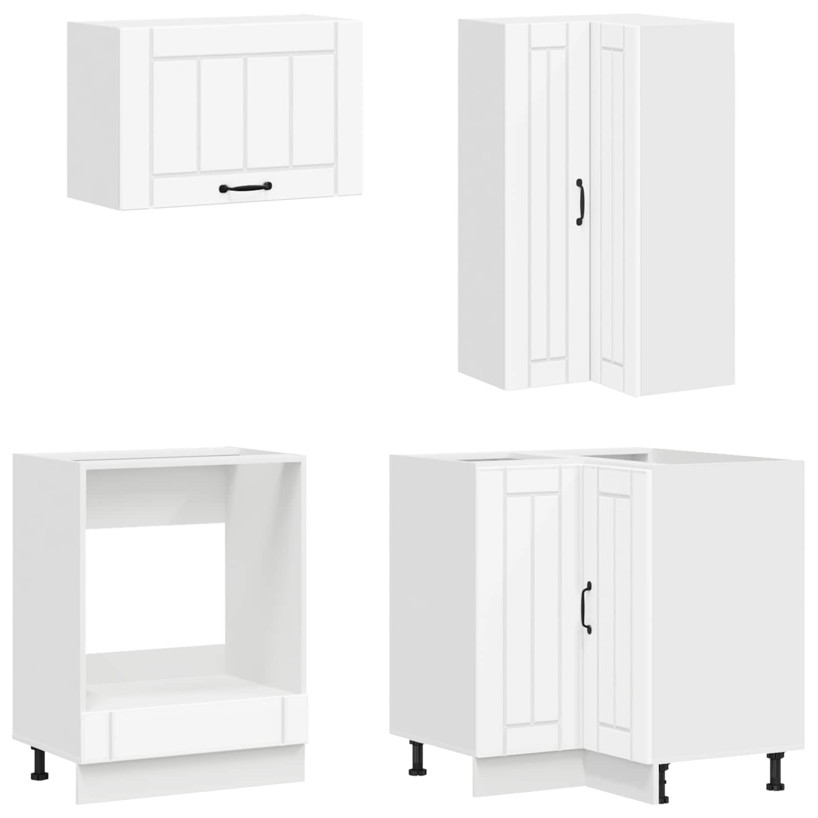 Kitchen Unit LUCCA 8 pcs White Engineered Wood