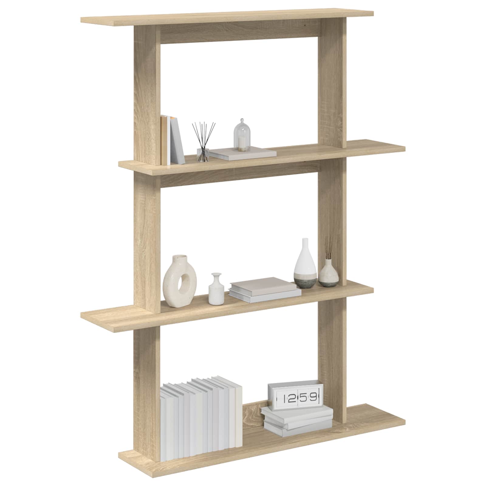 Wall Shelf Sonoma Oak 100 x 20 x 126 cm Engineered Wood