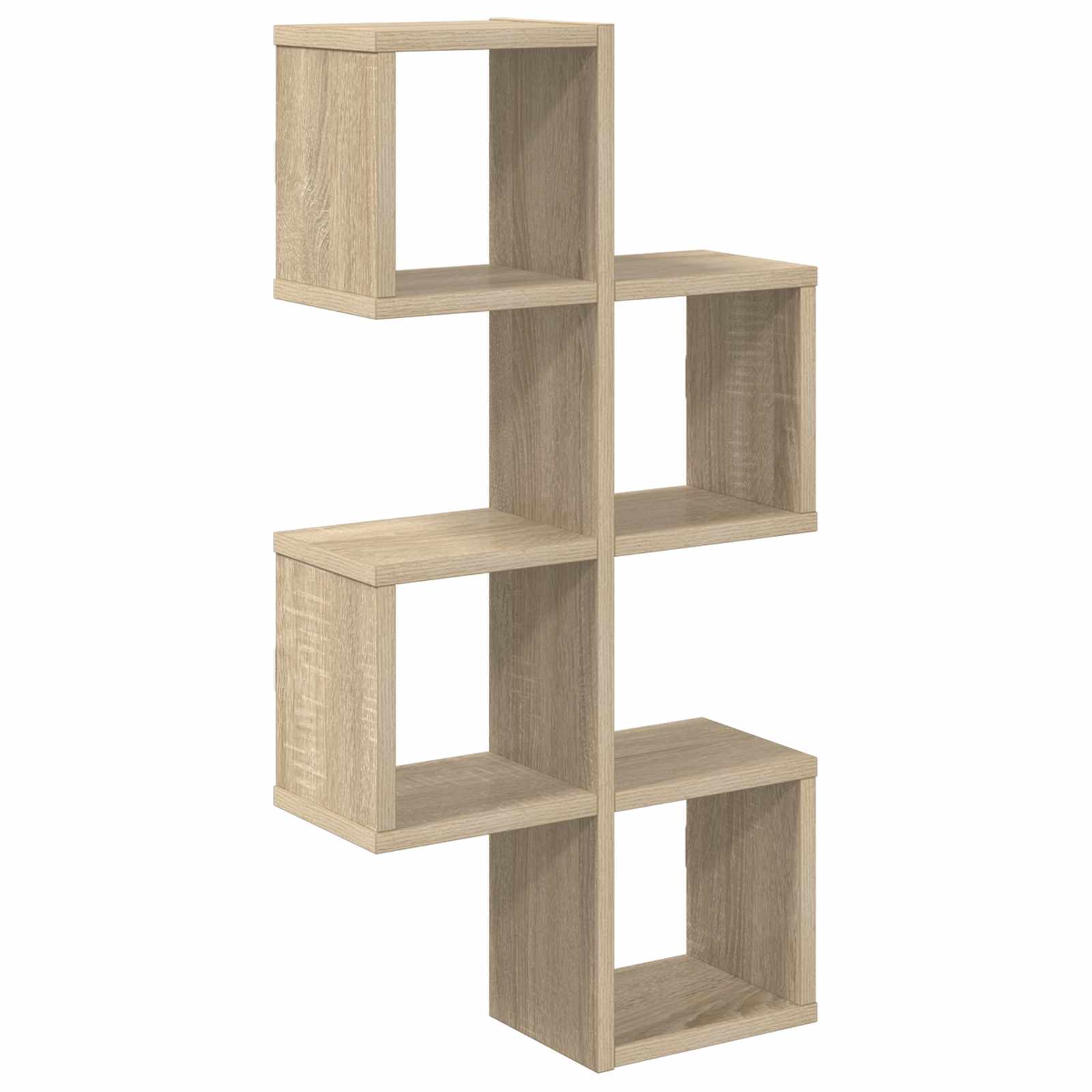 Wall Shelf Wall-Mounted Brown 39 x 15 x 76 cm Engineered Wood