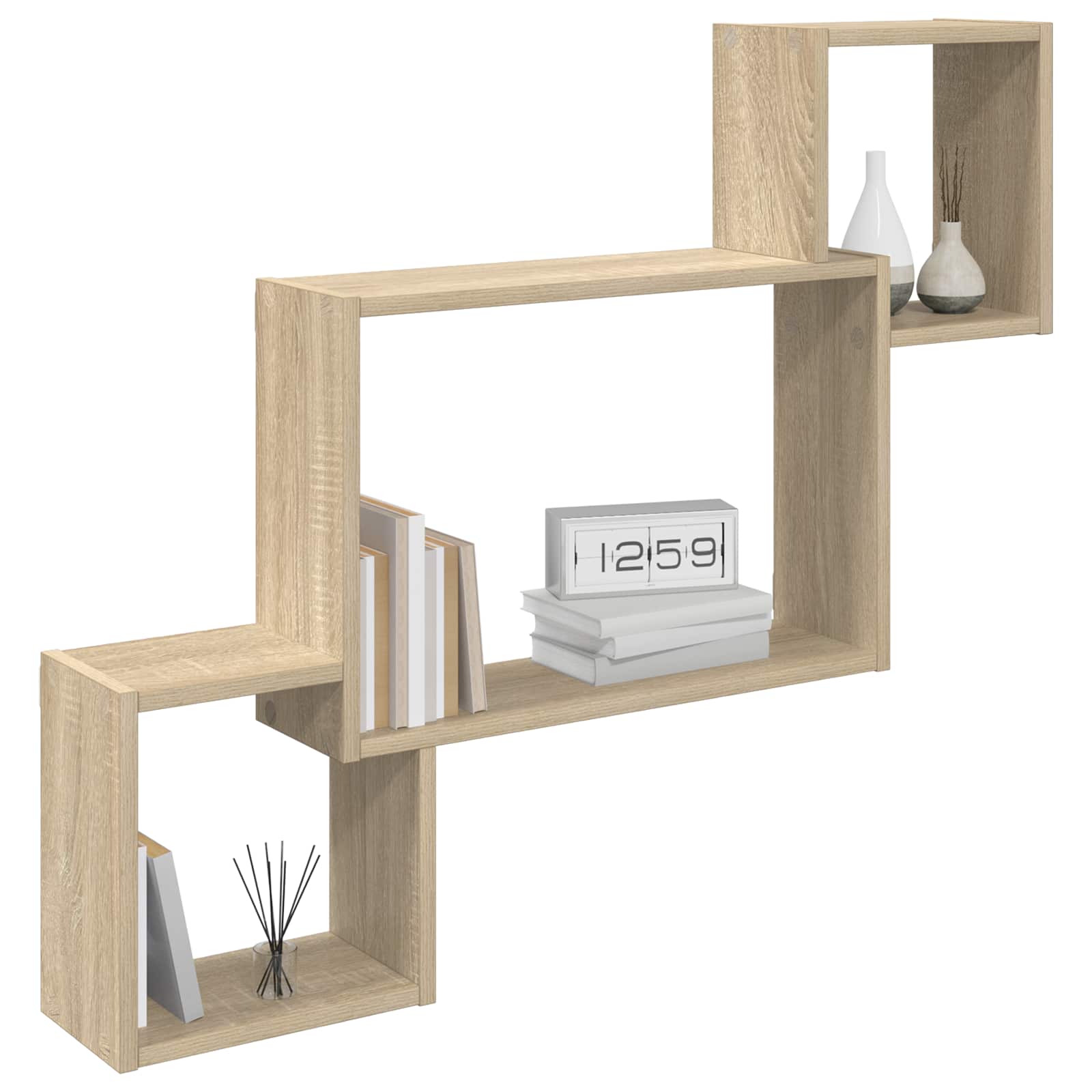 Wall Shelf Wall-Mounted Sonoma Oak 91.5 x 15 x 76 cm