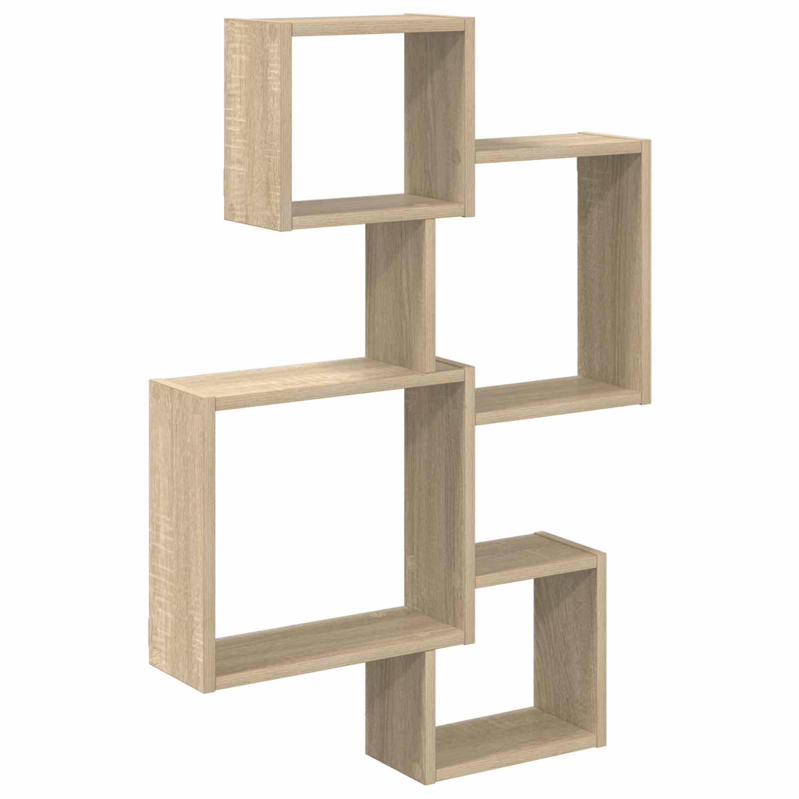 Wall Cube Shelves Wall-Mounted Sonoma Oak 64 x 13.5 x 91.5 cm