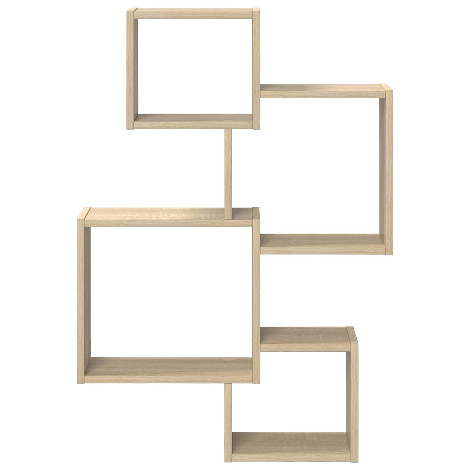 Wall Cube Shelves Wall-Mounted Sonoma Oak 64 x 13.5 x 91.5 cm