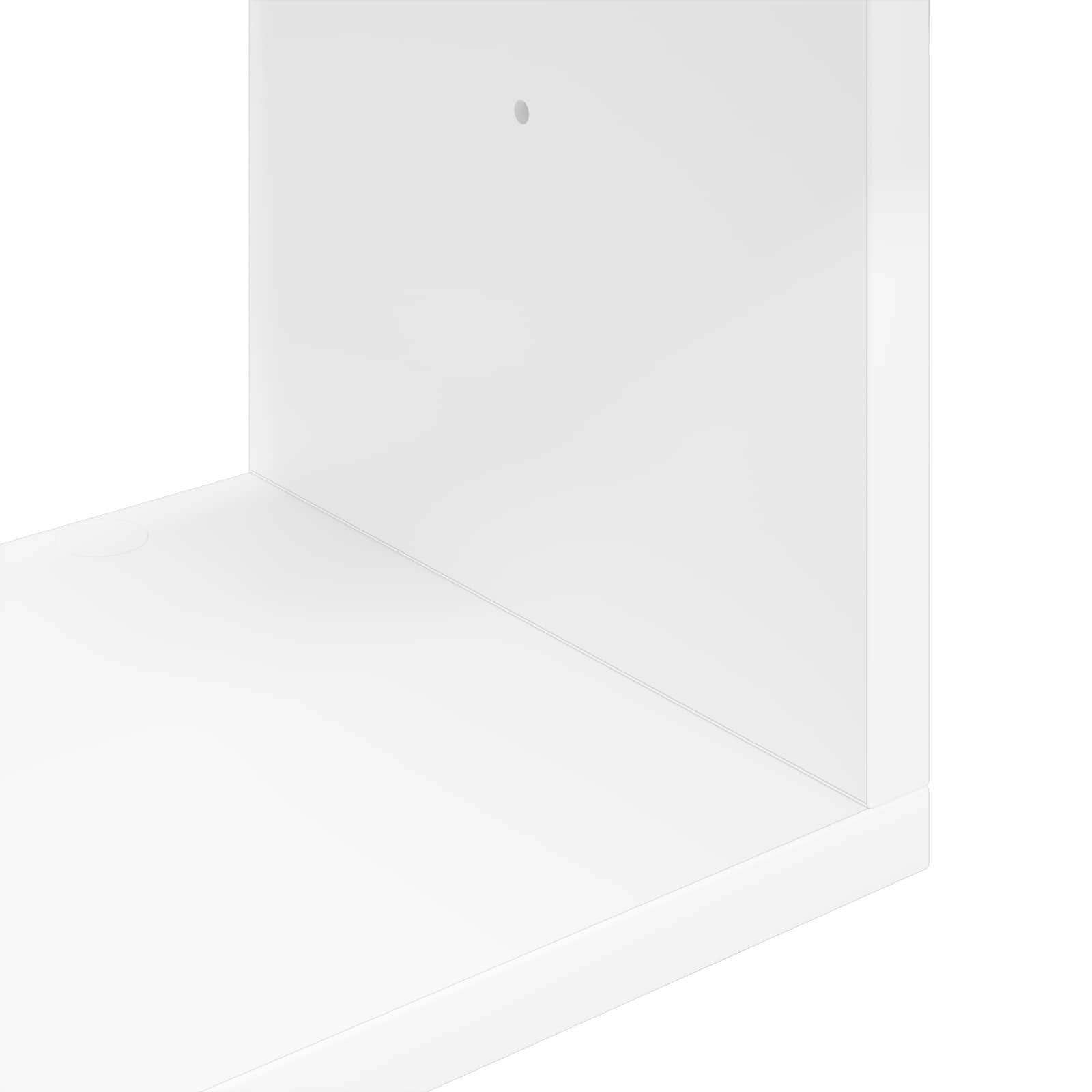Wall Shelf Wall-Mounted White 32 x 21 x 107 cm Engineered Wood