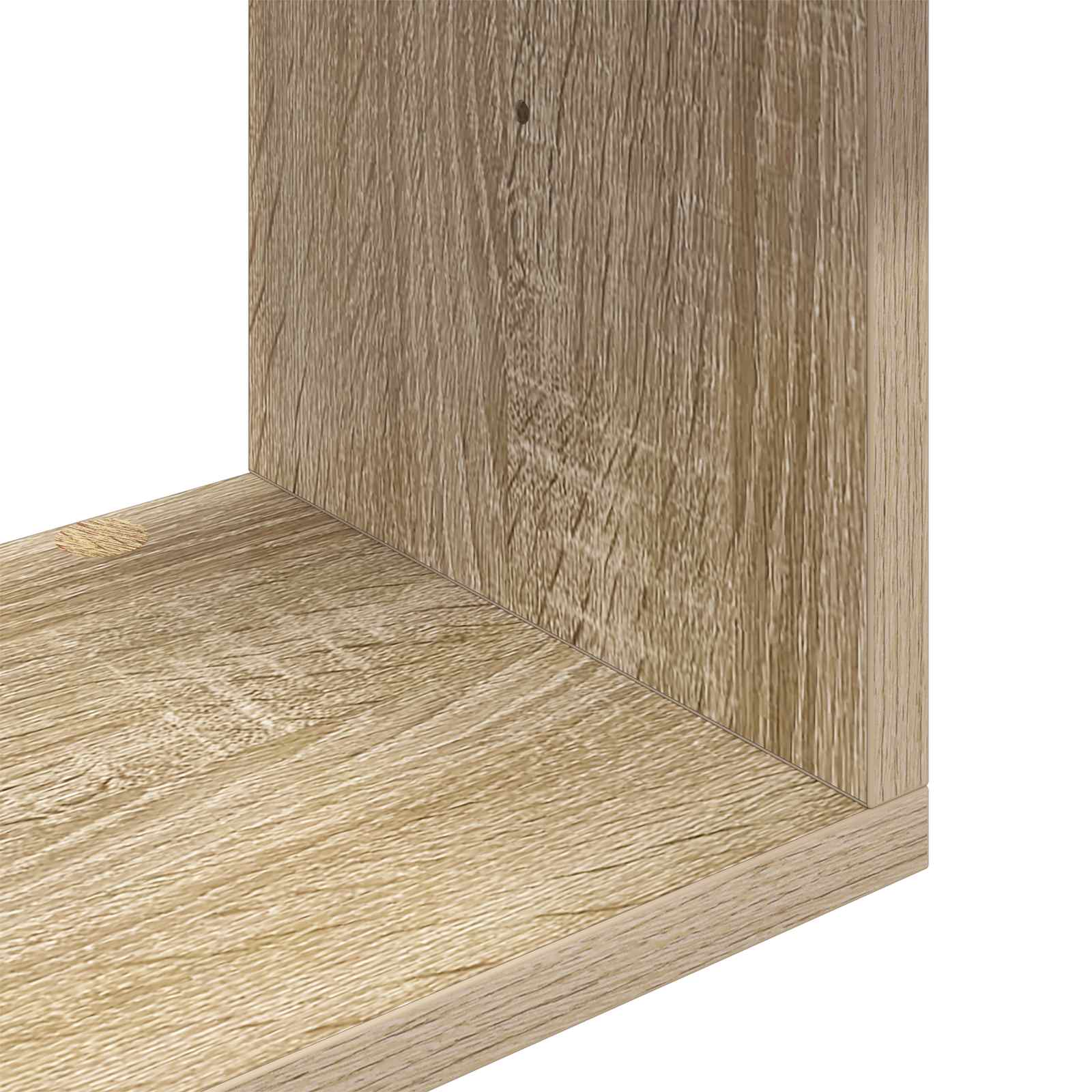 Wall Shelf Wall-Mounted Brown 95 x 20 x 69.5 cm Engineered Wood
