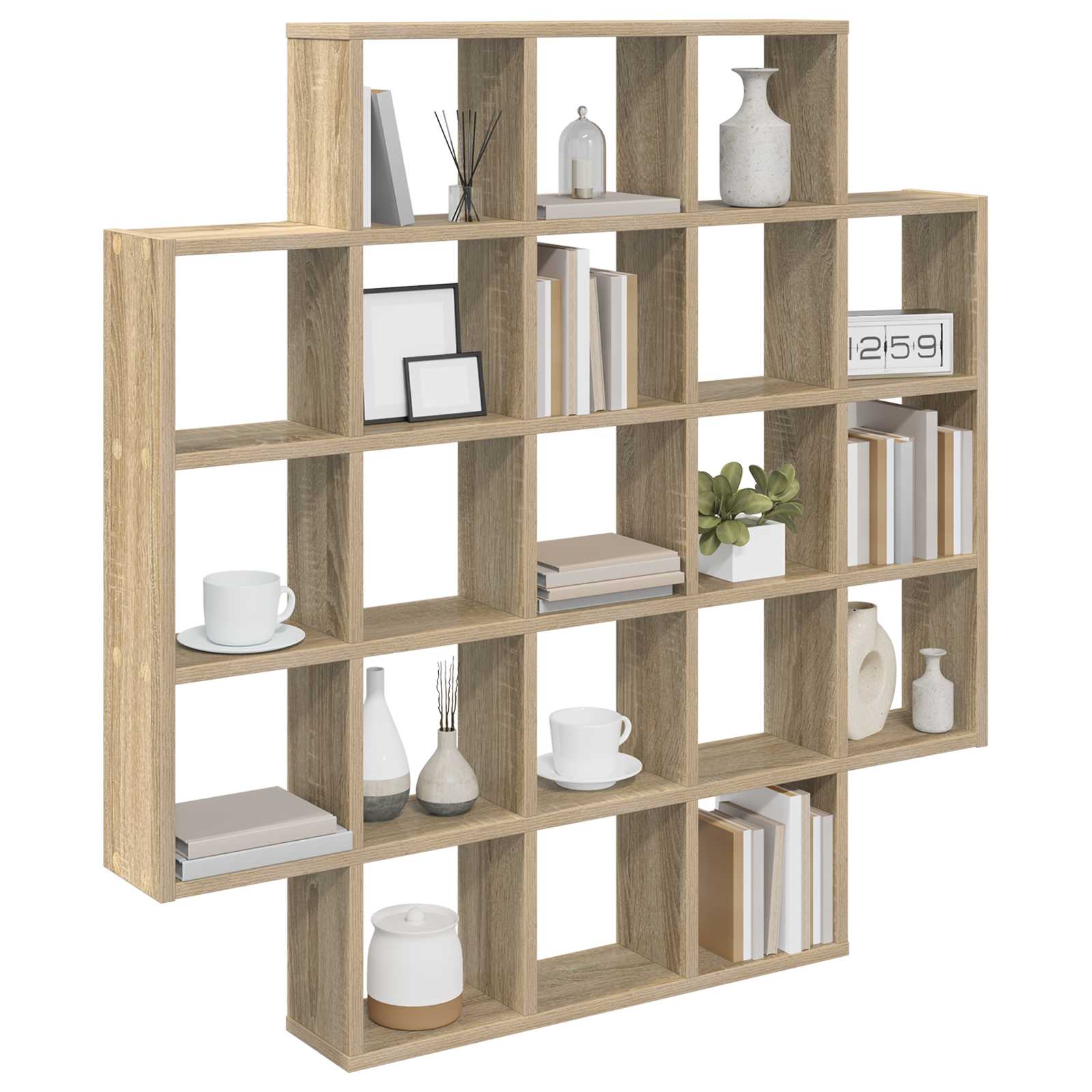 Wall Shelf Sonoma Oak 100 x 13 x 100 cm Engineered Wood