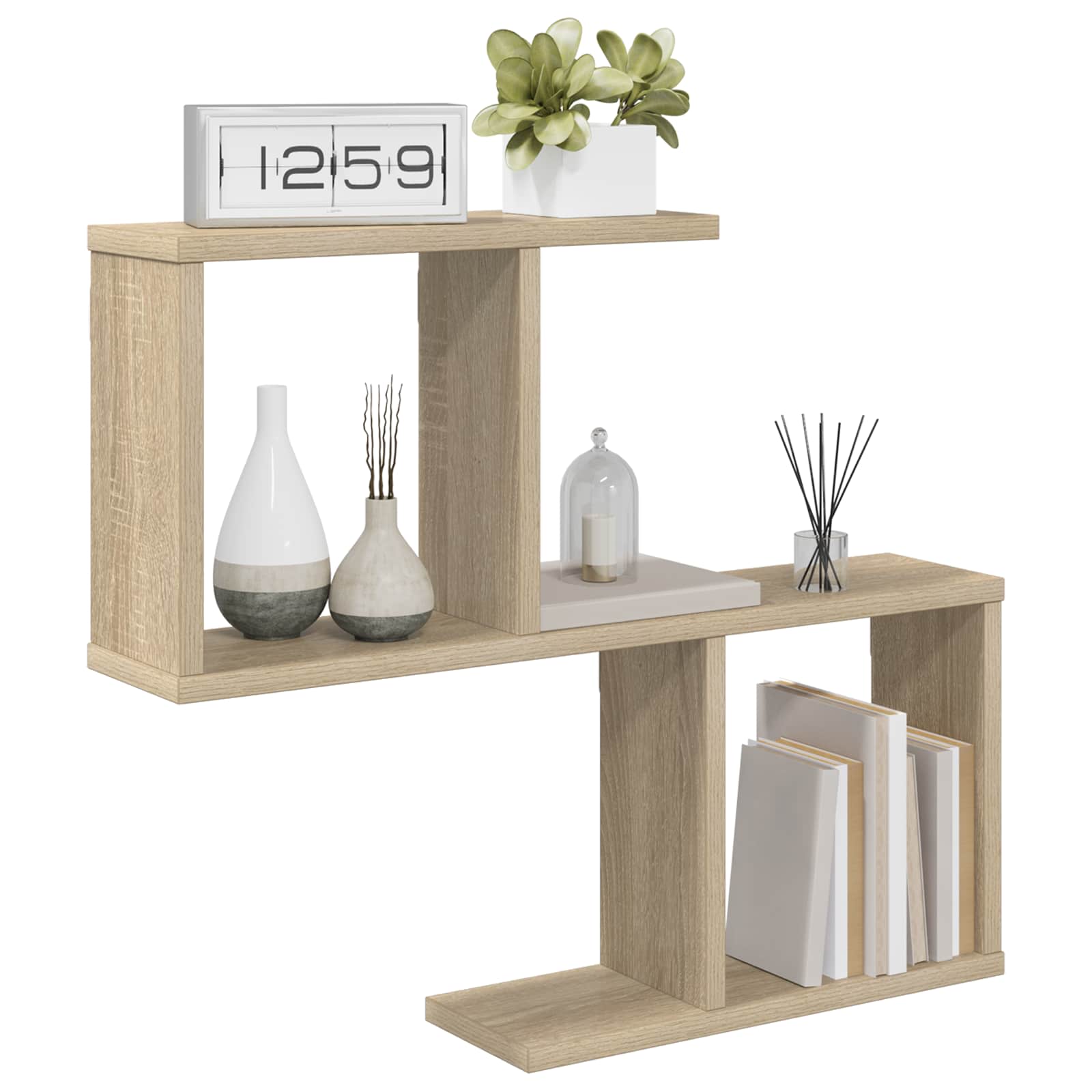 Wall Shelf Sonoma Oak 60 x 12 x 50.5 cm Engineered Wood