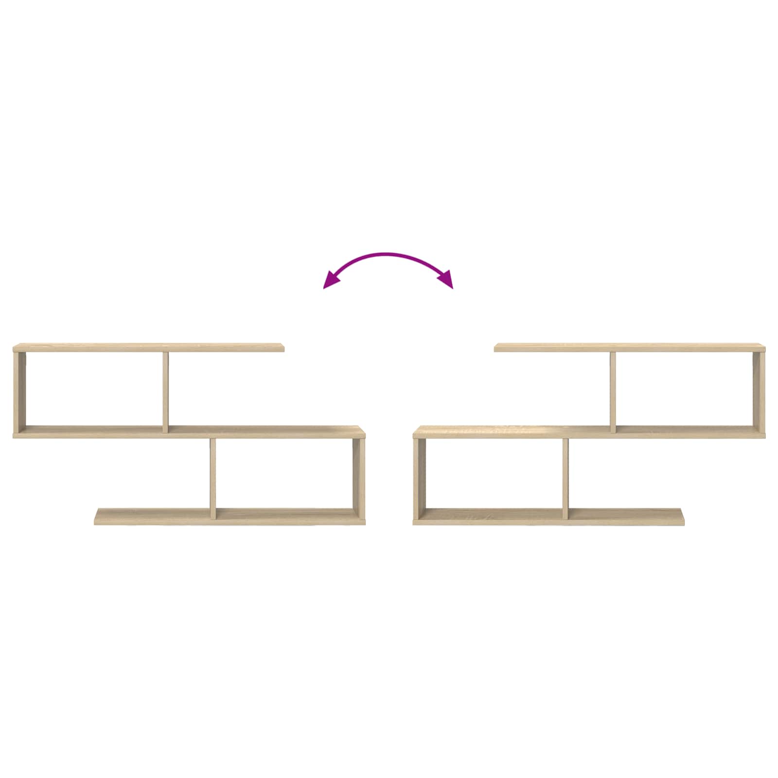 Wall Shelf Sonoma Oak 100 x 12 x 50.5 cm Engineered Wood