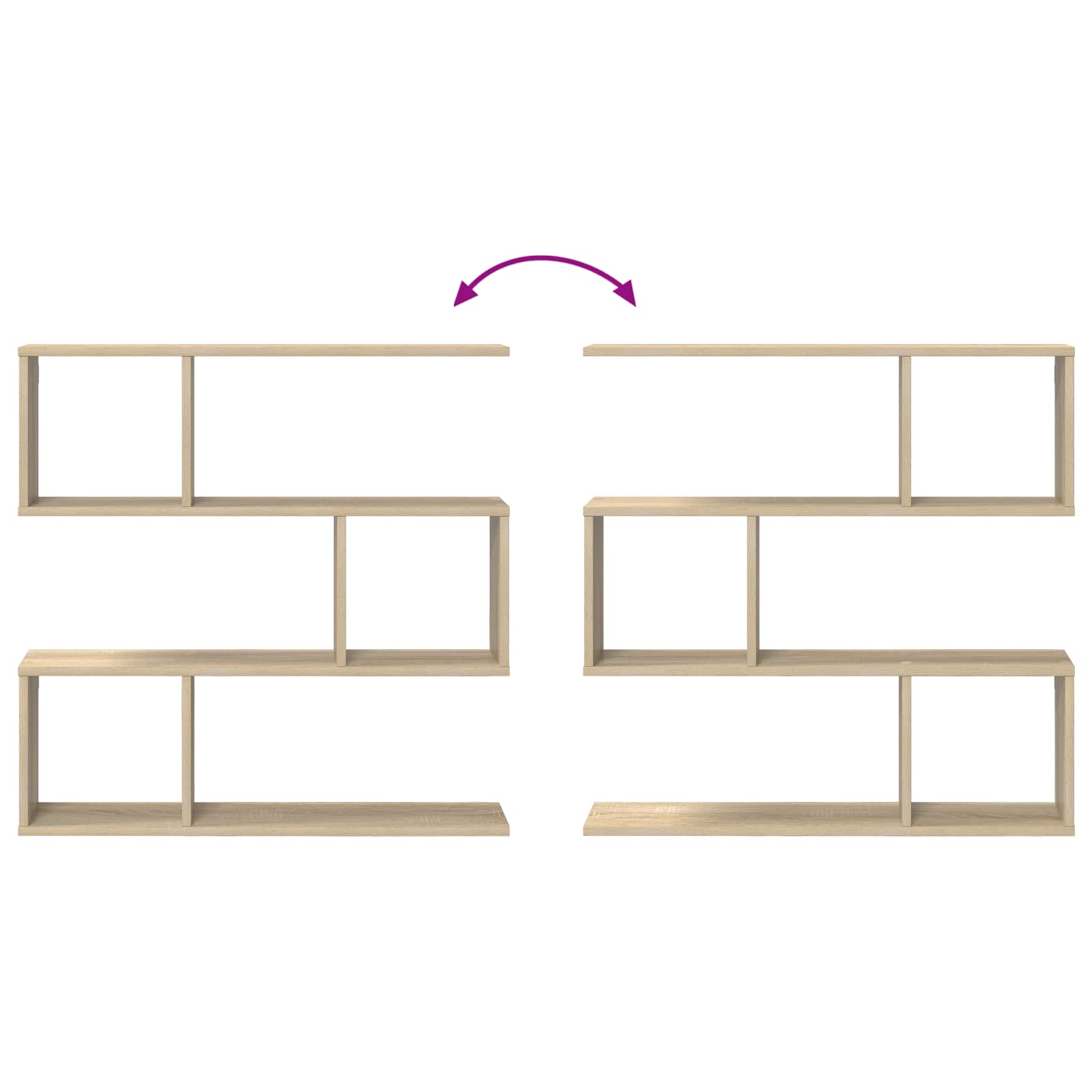 Wall Shelf Sonoma Oak 80 x 12 x 79.5 cm Engineered Wood