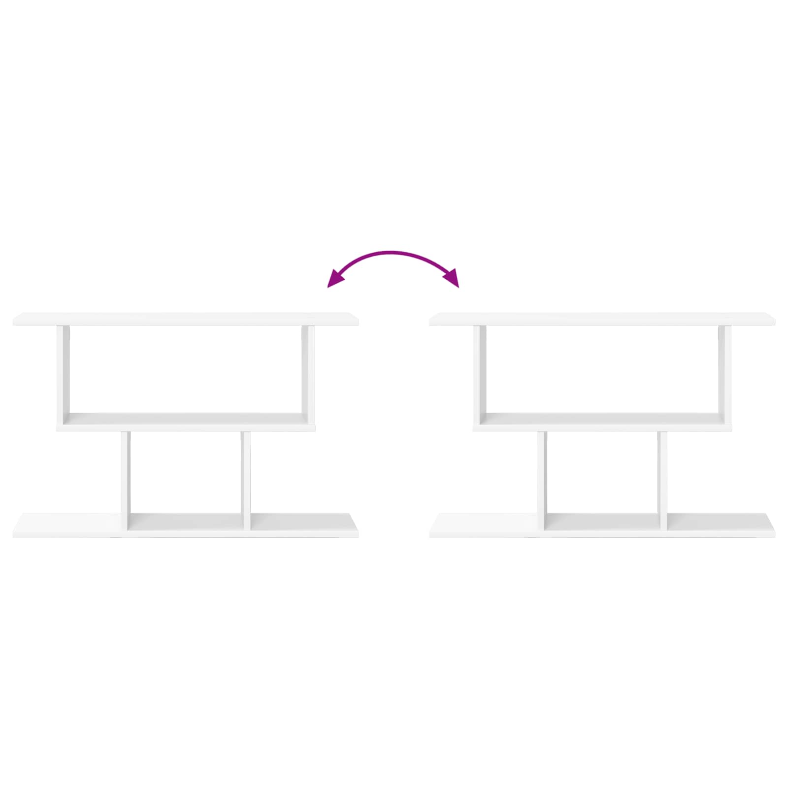 Wall Shelf White 80 x 15 x 50.5 cm Engineered Wood