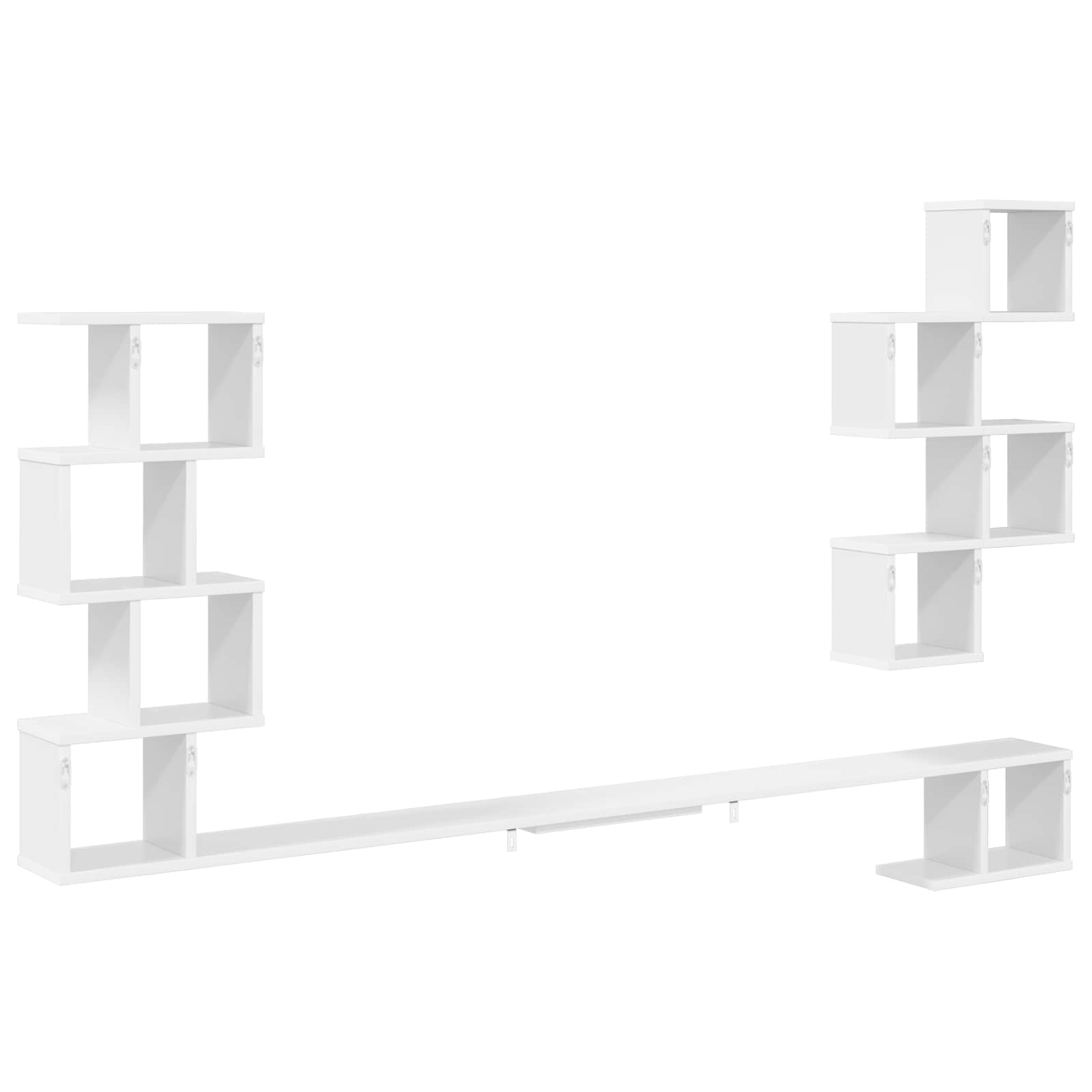 Wall-Mounted TV Shelf White 200 x 15 x 94 cm Engineered Wood