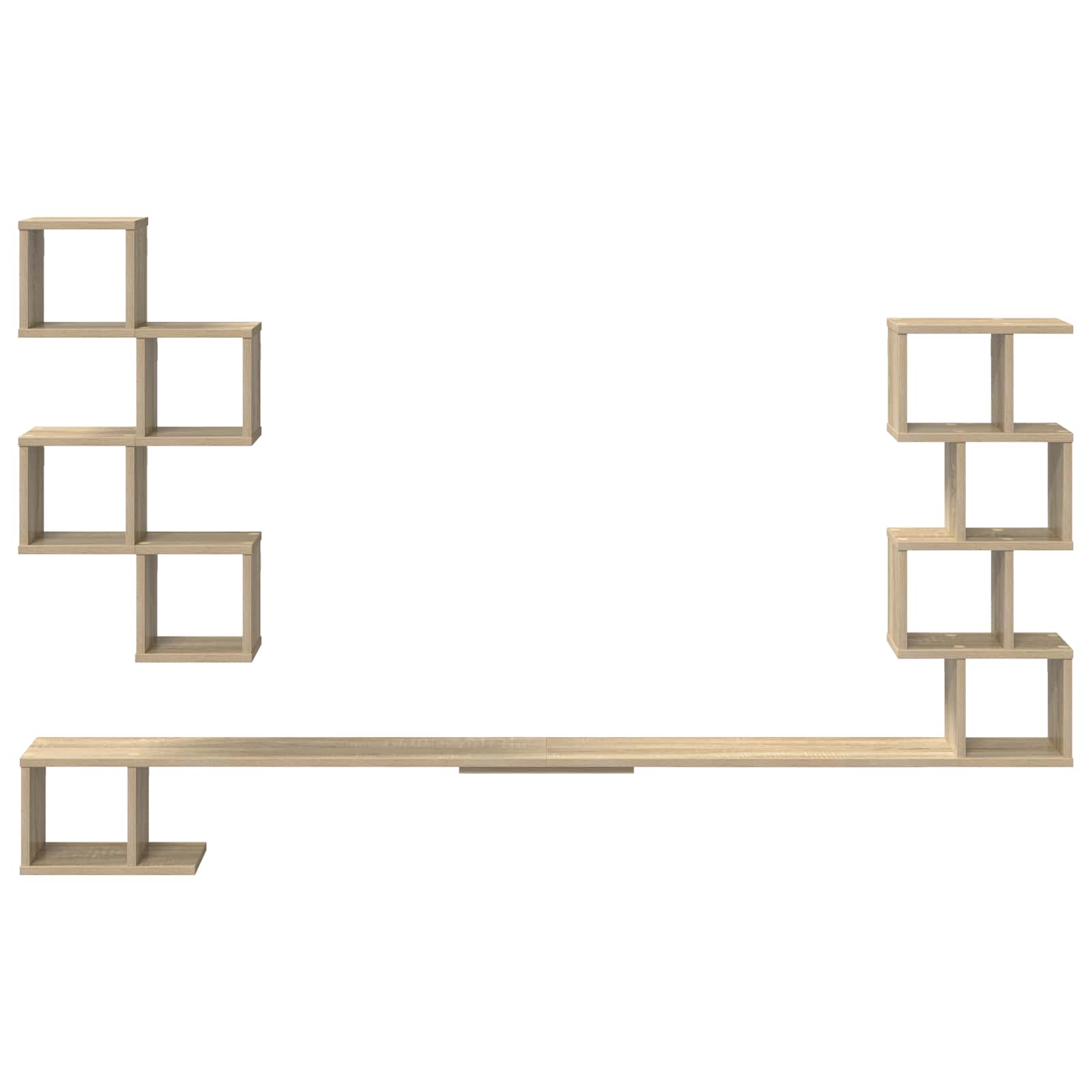 Wall-Mounted TV Shelf Sonoma Oak 160 x 15 x 94 cm