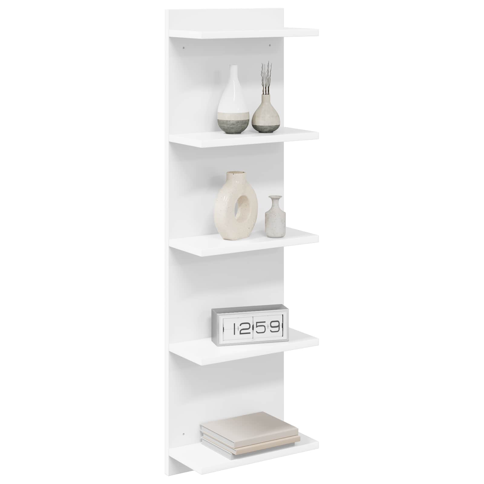 Wall Shelf White 30 x 15 x 100 cm Engineered Wood