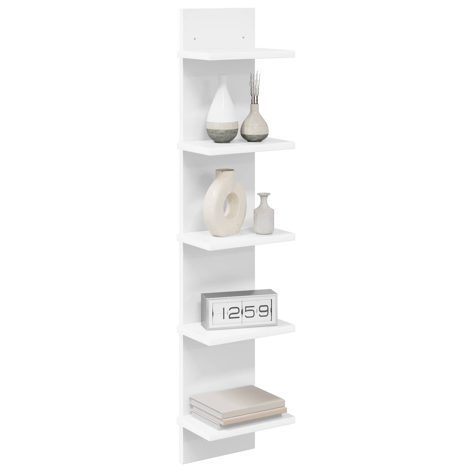 Wall Shelf White 22 x 15 x 100 cm Engineered Wood