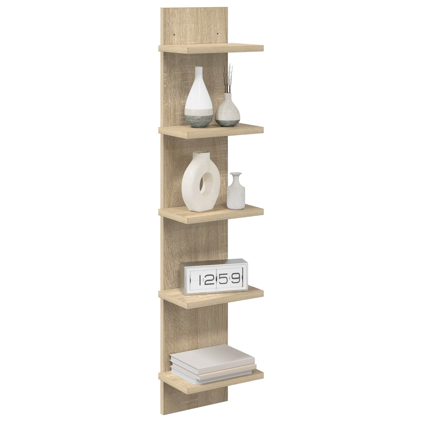 Wall Shelf Sonoma Oak 22 x 15 x 100 cm Engineered Wood
