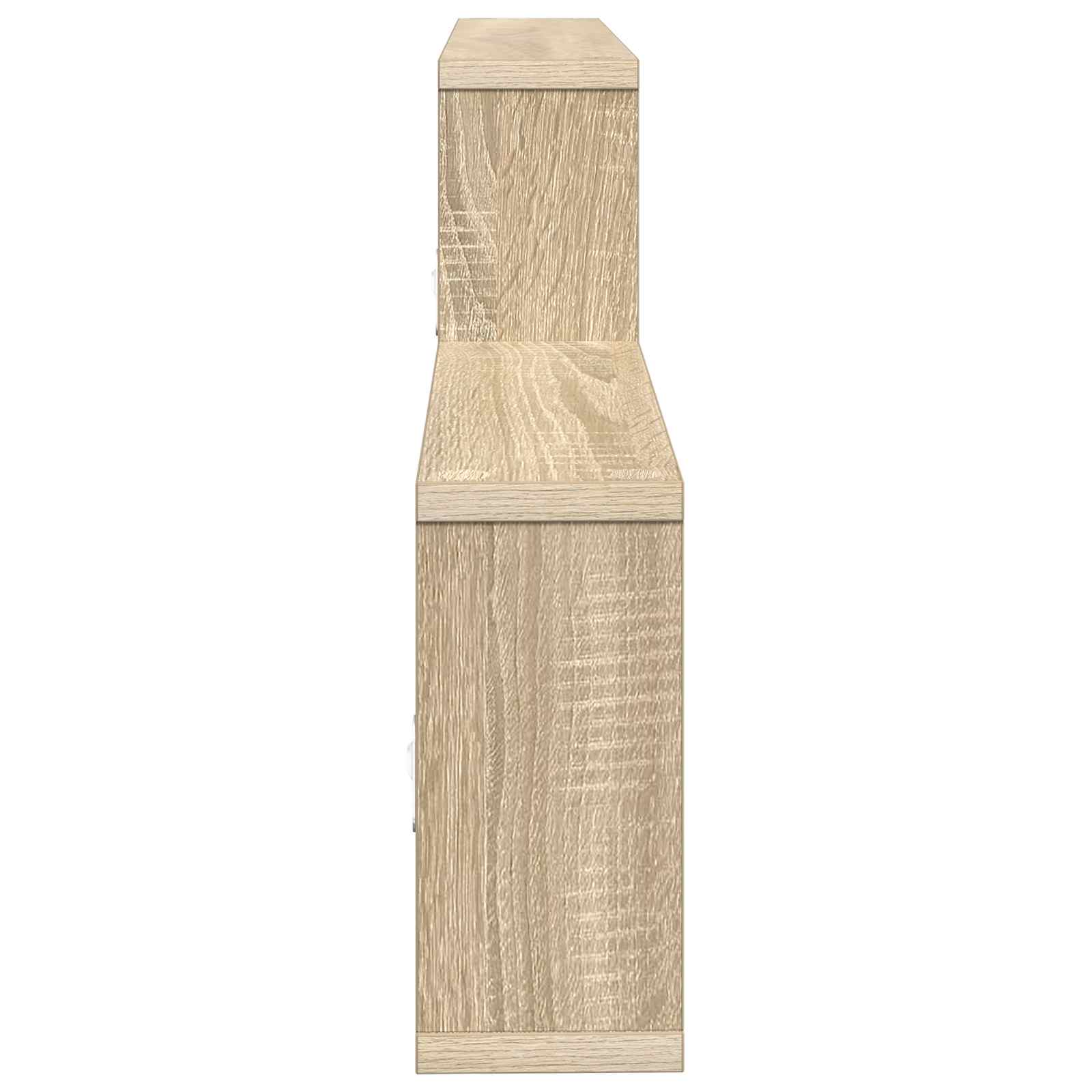 Wall Shelf Sonoma Oak 130 x 10 x 50 cm Engineered Wood