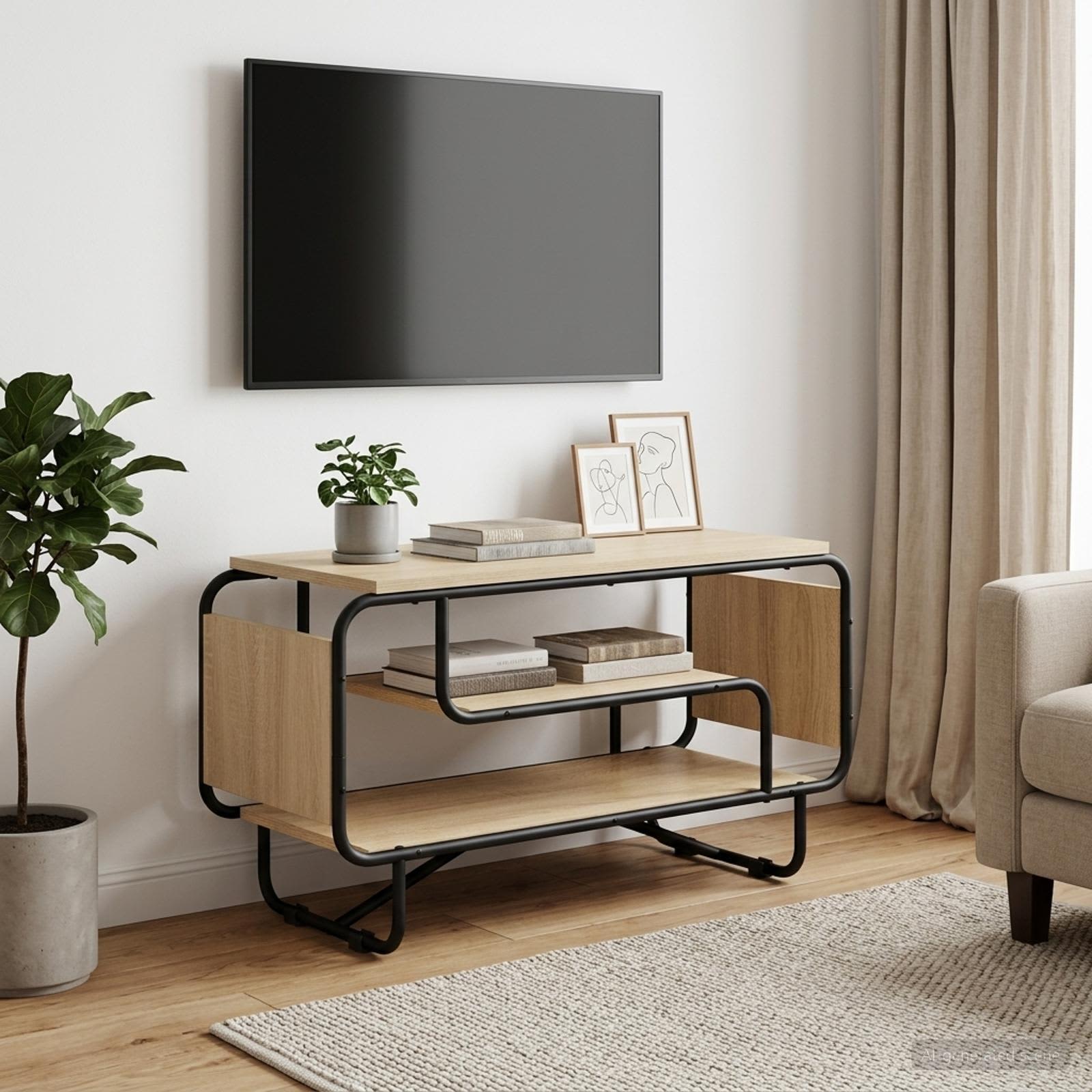 TV Stand 80 x 36 x 45 cm Sonoma Oak Engineered Wood
