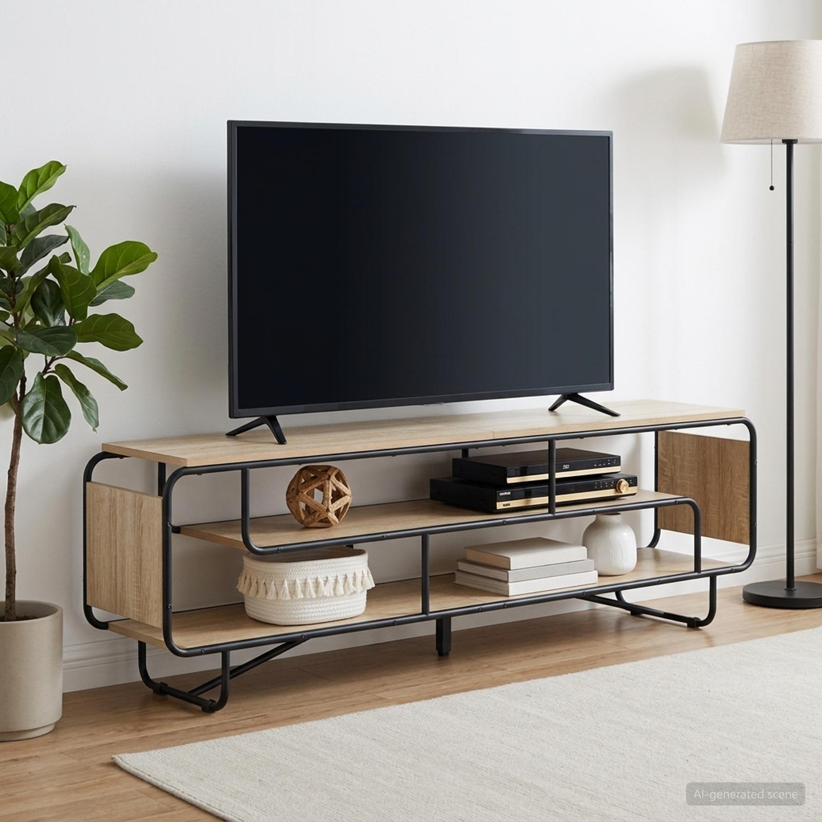 TV Stand 180 x 36 x 45 cm Sonoma Oak Engineered Wood