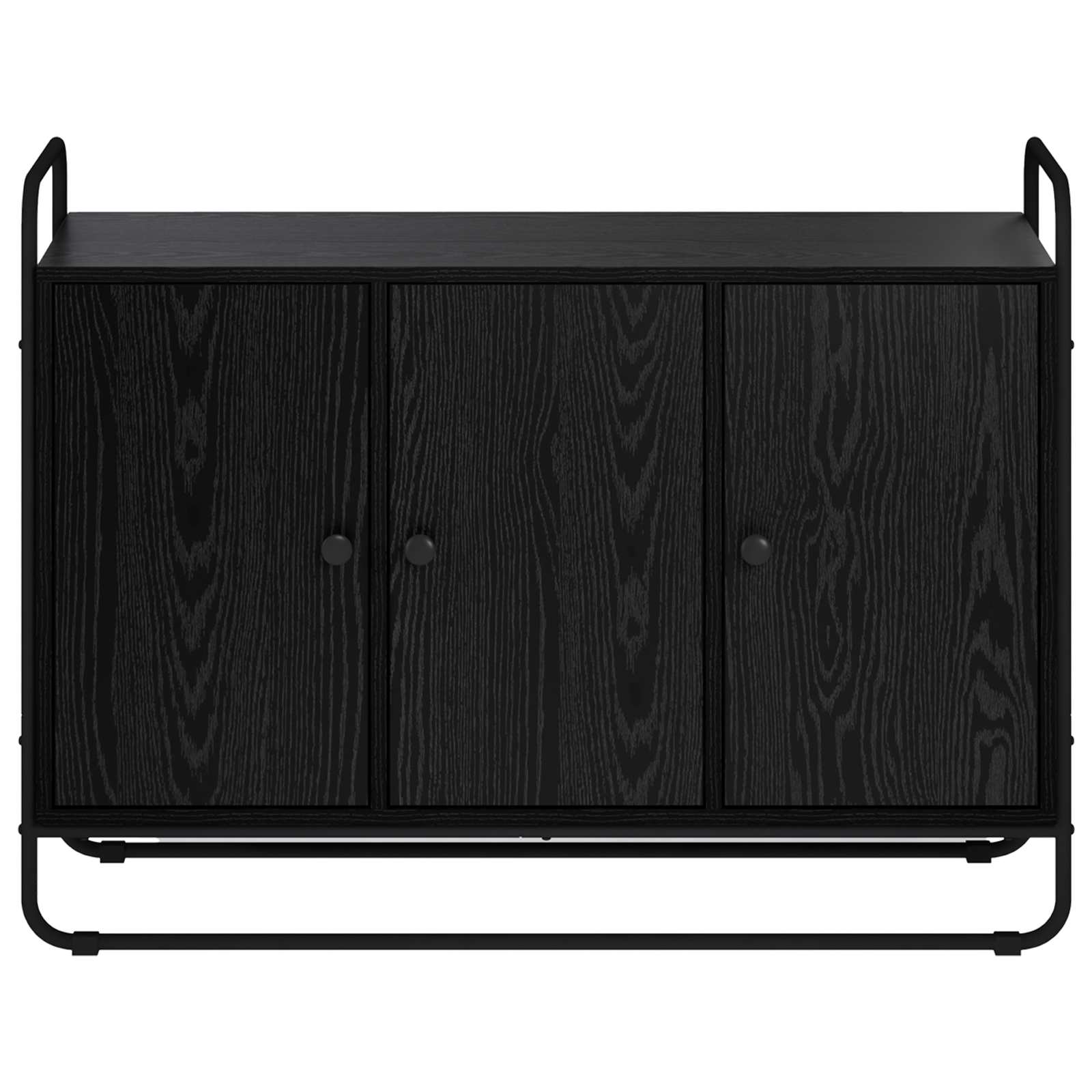 Sideboard Black Oak 102 x 35 x 75 cm Engineered Wood