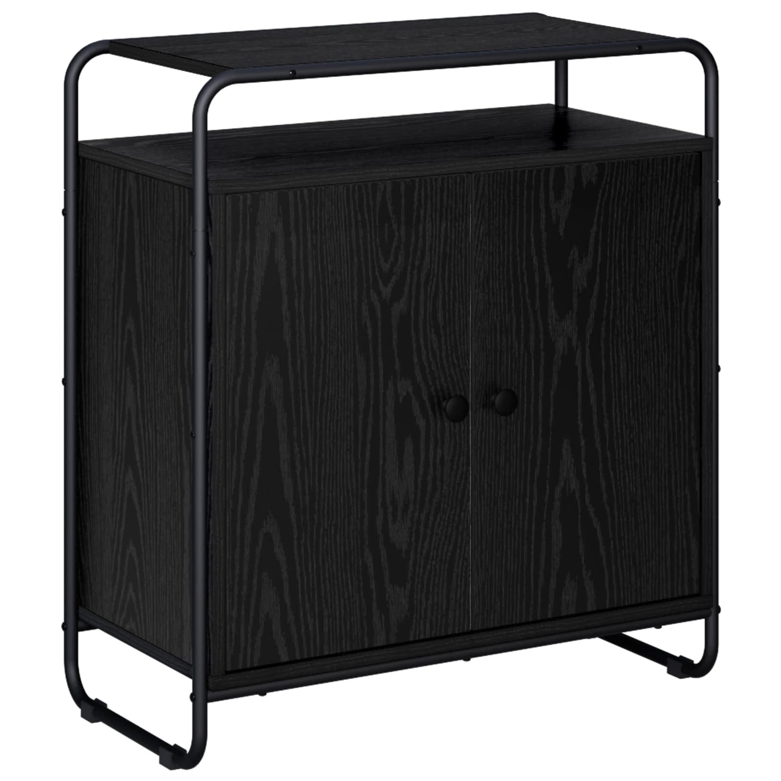 Sideboard Black Oak 68 x 35 x 75 cm Engineered Wood