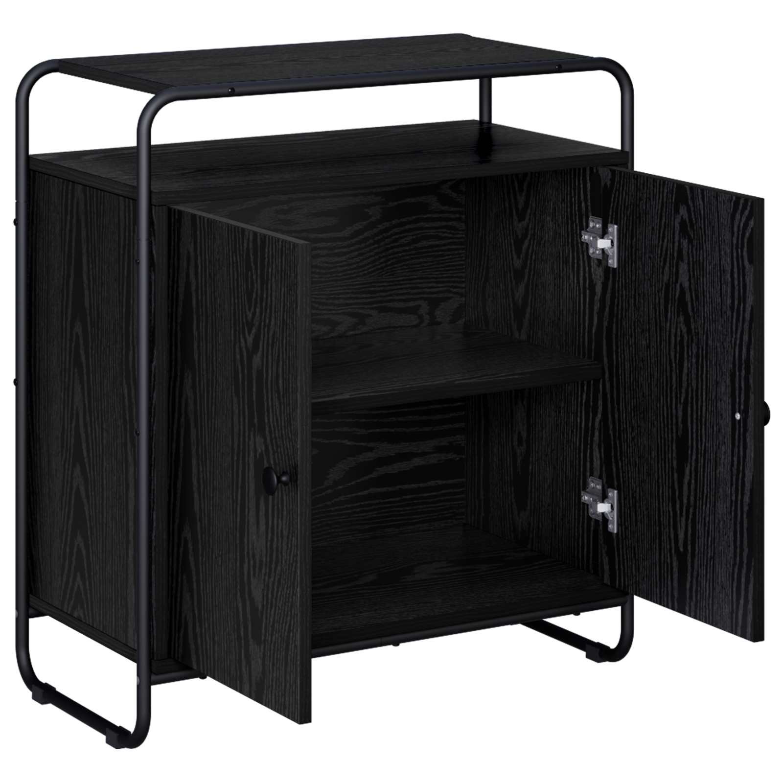 Sideboard Black Oak 68 x 35 x 75 cm Engineered Wood