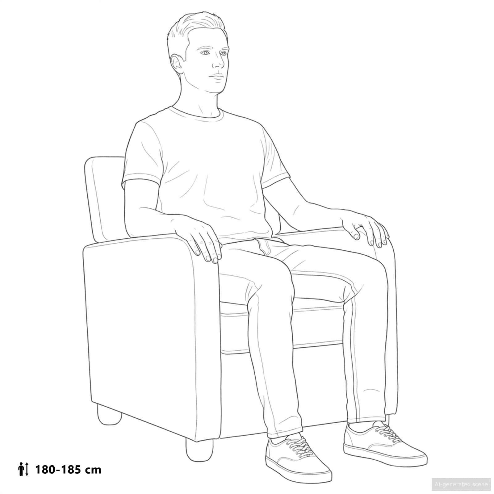 Armchair Dark Grey Fabric