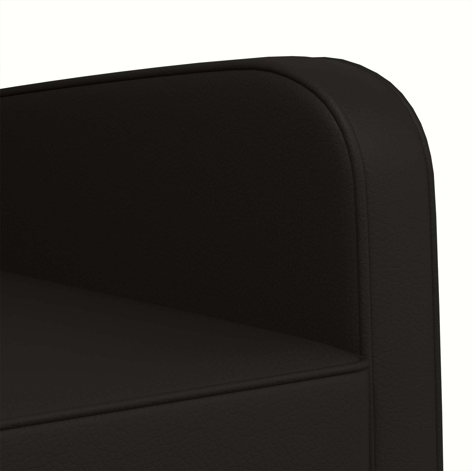 Armchair Black Faux Leather