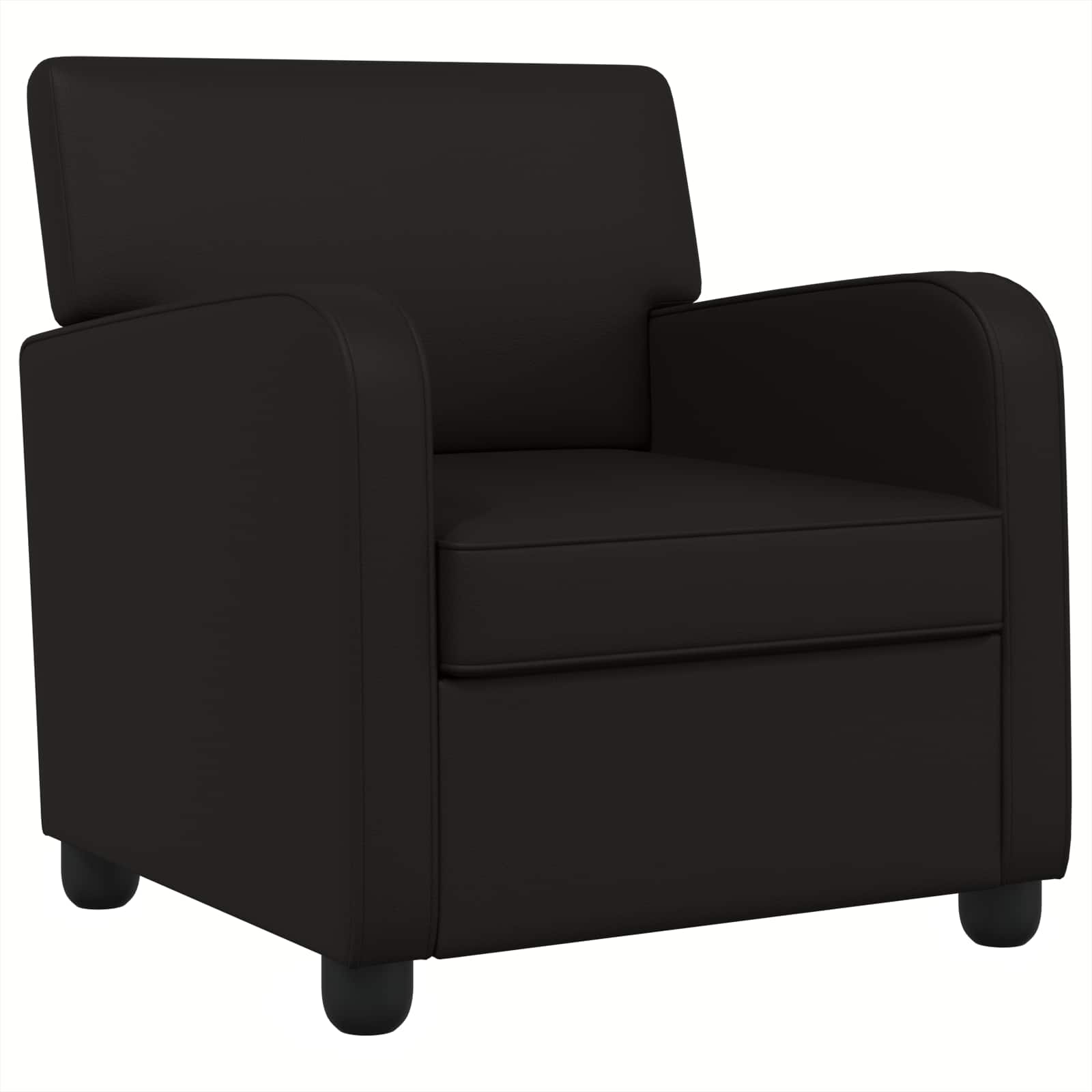 Armchair Black Faux Leather