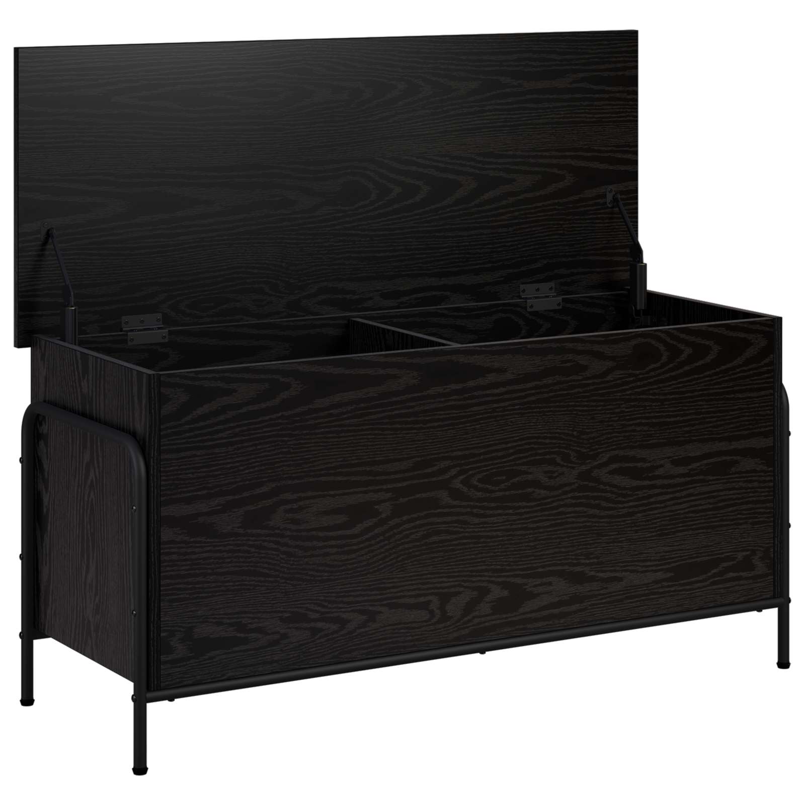 Storage Box Black Oak 80 x 40 x 49.5 cm Engineered Wood