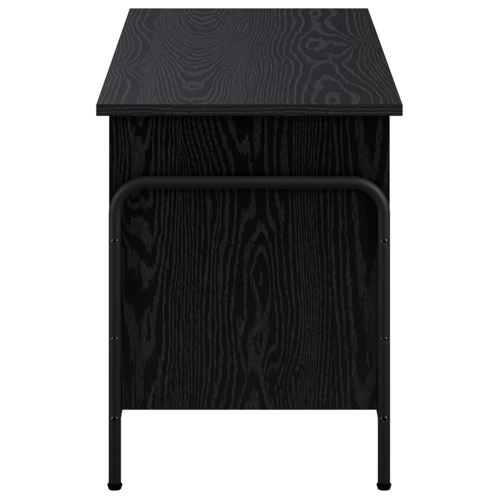 Storage Box Black Oak 80 x 40 x 49.5 cm Engineered Wood
