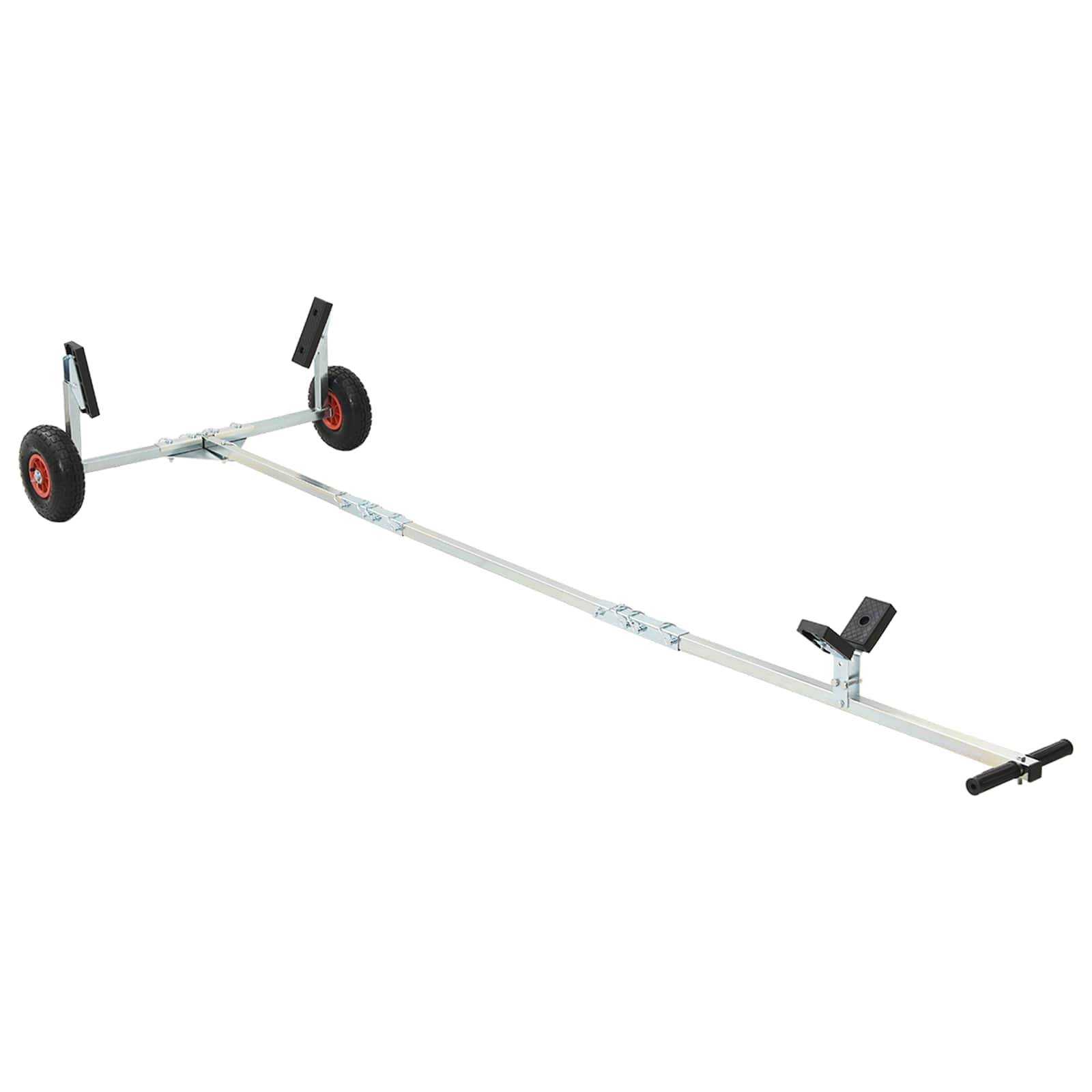 Adjustable Boat Trailer with Pneumatic Tires 200 kg Load Silver