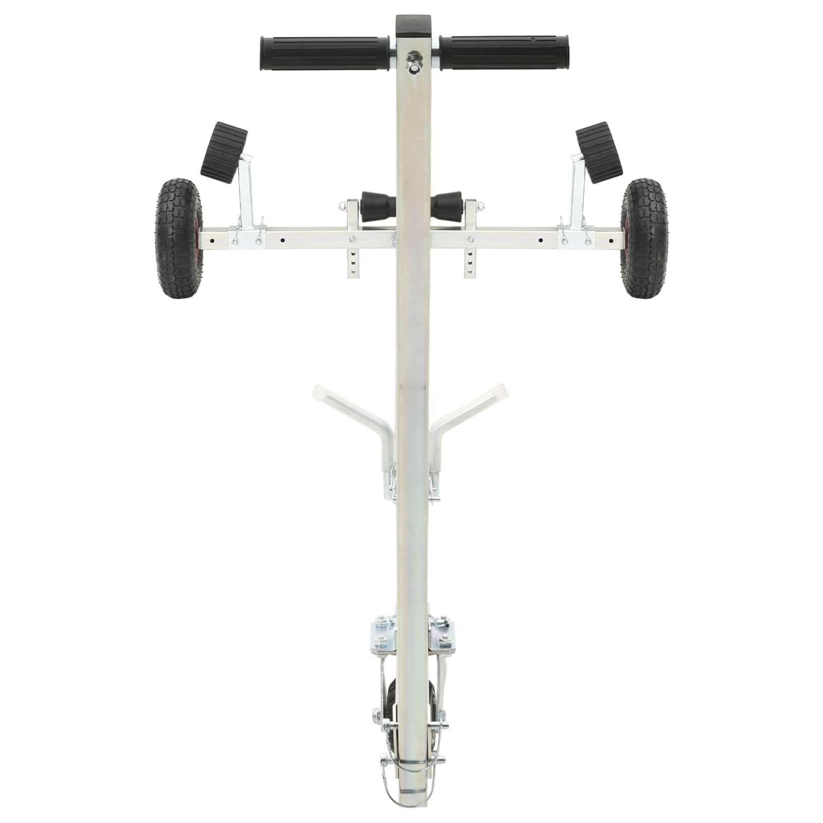 Adjustable Boat Trailer with Pneumatic Tires 200 kg Load Silver