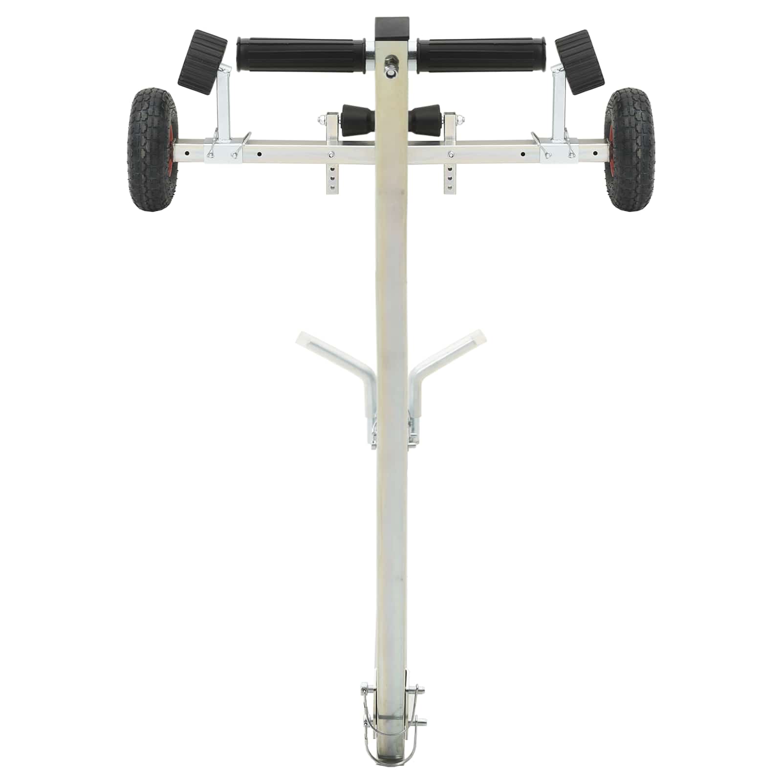 Adjustable Boat Trailer with Pneumatic Tires 200 kg Load Silver