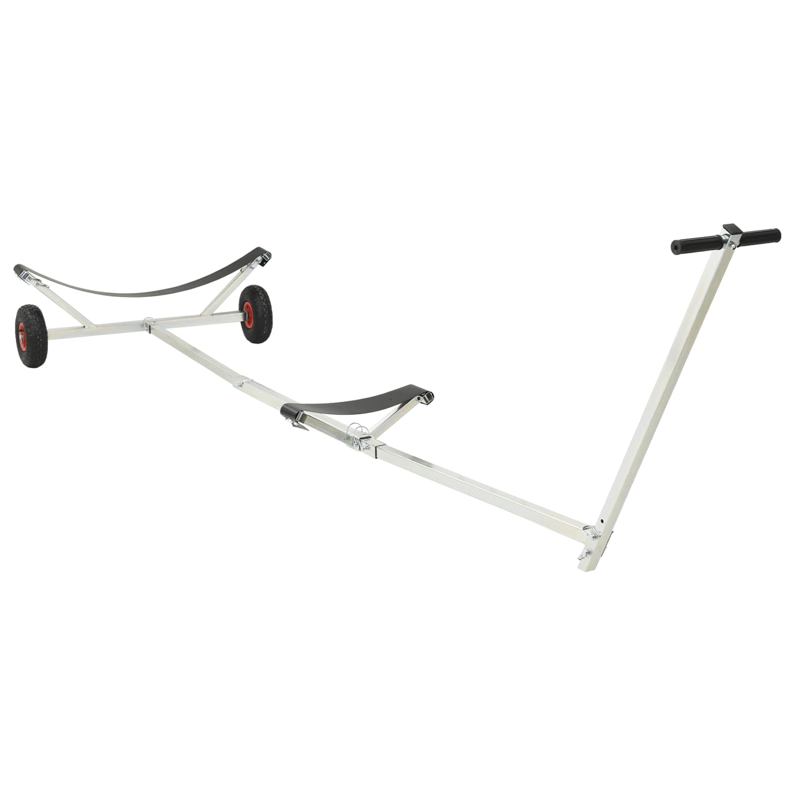 Adjustable Boat Trailer with Pneumatic Tires 200 kg Load Silver